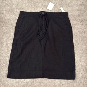 NWT: Talbots Irish linen skirt, black, size 12